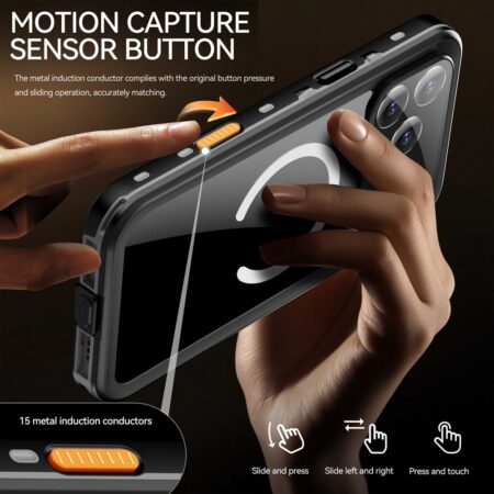 Redpepper Dot+ IP68 Waterproof Case Cover with Magnetic Ring for iPhone 17 Pro Max / 18 Pro Max - Image 7